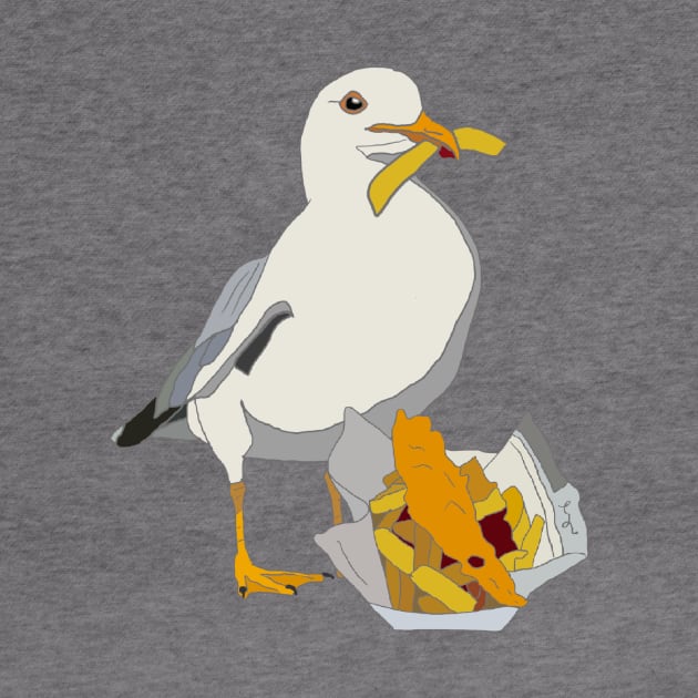 Chip thief seagull by Leamini20